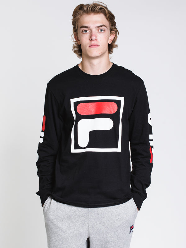 MENS CHEZ LONG SLEEVET-SHIRT- BLACK/WHITE/GOLD