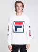 MENS CHEZ LONG SLEEVET-SHIRT- WHITE/NAVY/RED