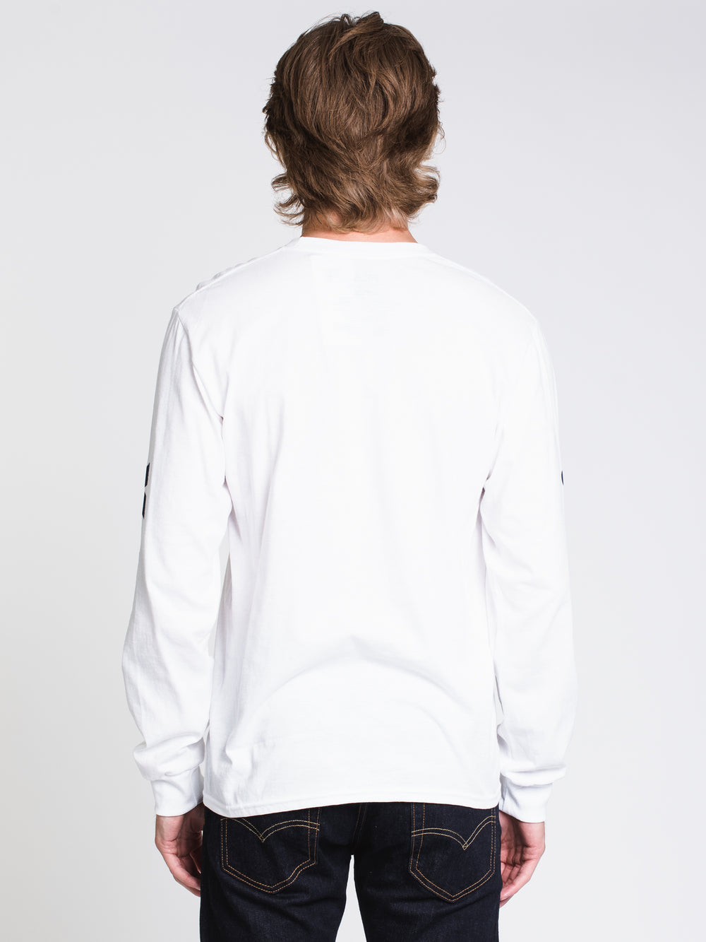 MENS CHEZ LONG SLEEVET-SHIRT- WHITE/NAVY/RED