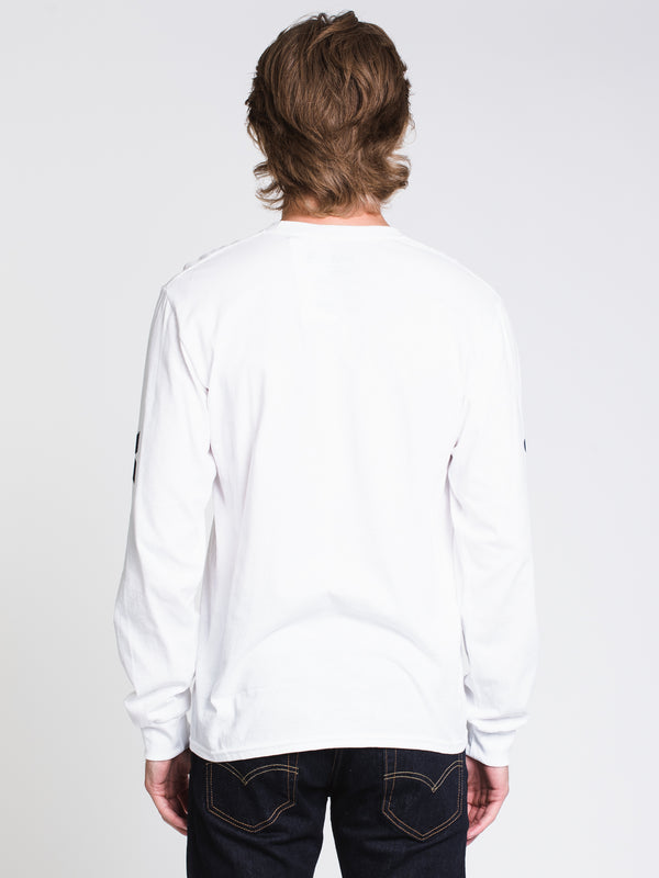 MENS CHEZ LONG SLEEVET-SHIRT- WHITE/NAVY/RED