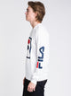 MENS CHEZ LONG SLEEVET-SHIRT- WHITE/NAVY/RED
