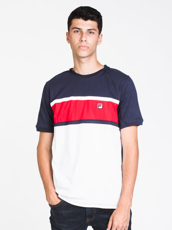 MENS CONTE SHORT SLEEVE T-SHIRT- NAVY/WHITE