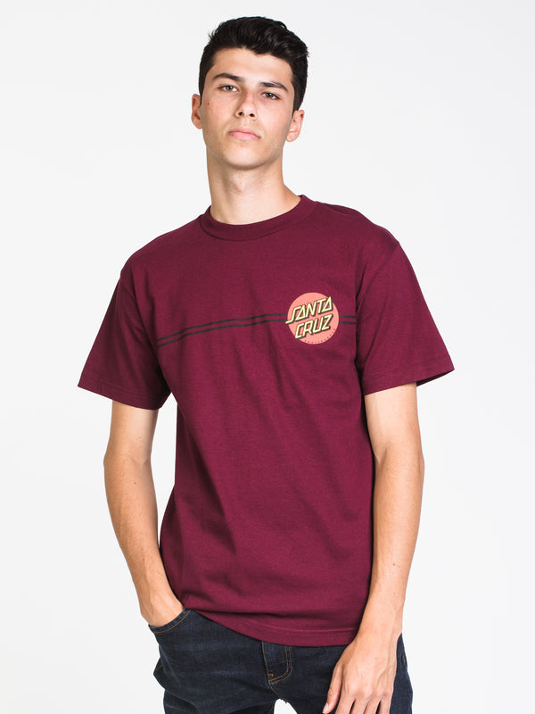 MENS CLASSIC DOT SHORT SLEEVE T-SHIRT- BURGUNDY