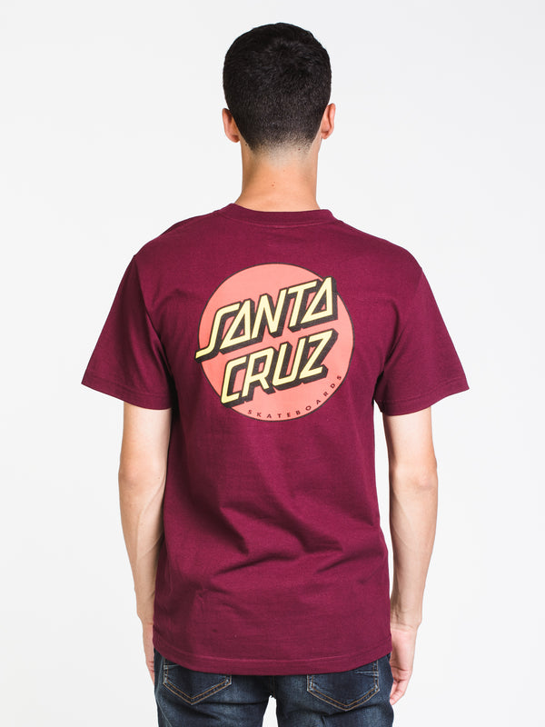 MENS CLASSIC DOT SHORT SLEEVE T-SHIRT- BURGUNDY