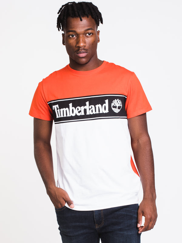 MENS CUT & SEW LINEAR LOGO SHORT SLEEVE T