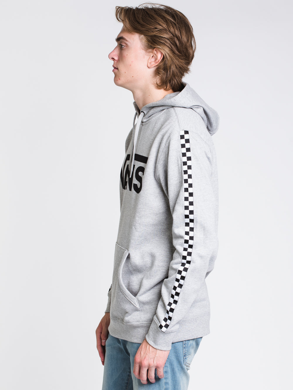 MENS CL CHECKER PULLOVER HD - CEMENT